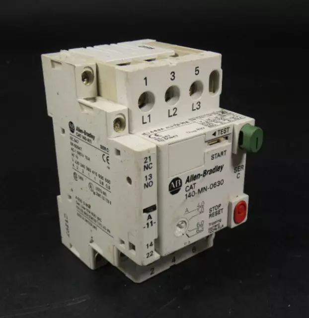 AB Allen-Bradley CAT 140-MN-0630 interruttore protezione motore/avviamento motore + CAT 140-A11