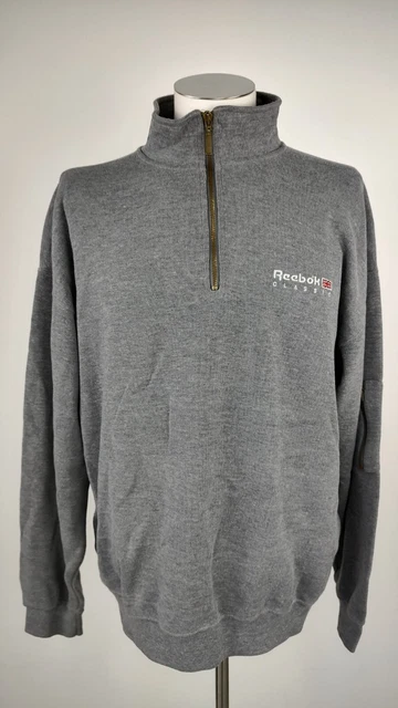 FELPA REEBOK UOMO Vintage Tracksuit Rara Y2K Sport Drop Shoulder