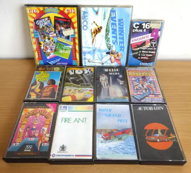 Commodore 16 C16 Plus 4 Computer Games Bundle Lot Some Rare