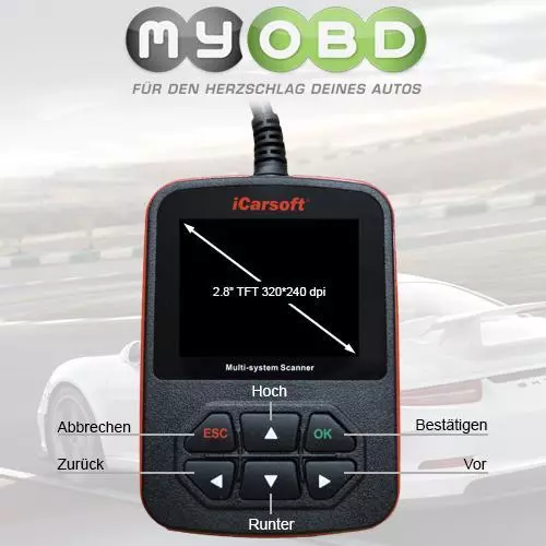 iCarsoft i903 per Infiniti Nissan Subaru dispositivo diagnostico 350Z Impeza Juke Qashqai