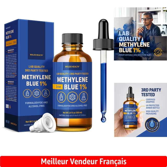 Bleu De Méthylène 1% - 100 Ml, Haute Pureté USP - Bouteille En Verre, Usage Laboratoire - Blue Life Power - 3
