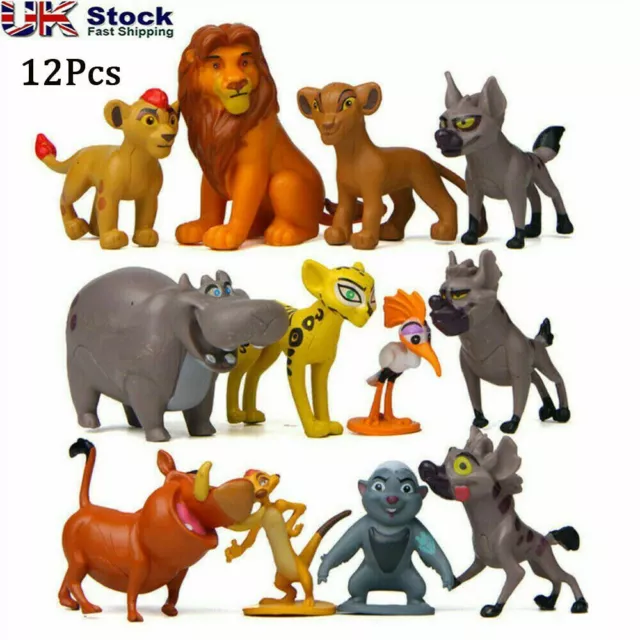 12Pcs Set The Lion King Simba Nala Timon Pumbaa PVC Figures Toy Cake Topper 4cm