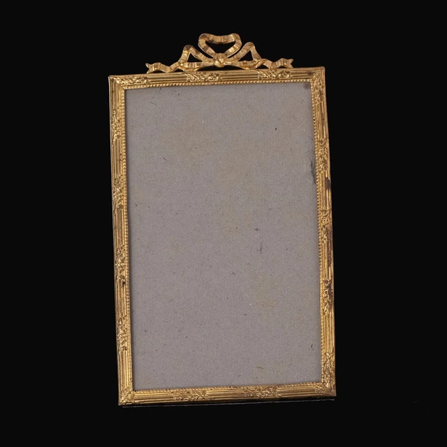SUPERBE ANCIEN CADRE A Poser En Régule Doré, Style Louis Xv, Rocaille EUR 49,00 - FR