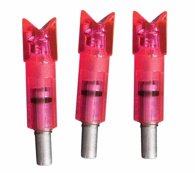 Lumenok Lighted Crossbow Arrow Crescent Nock .314" ID Pink 3-Pack #2216C3P