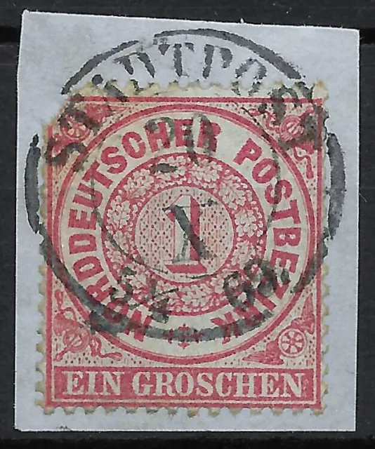 Sachsen 1869 : K2 STADTPOST nachverwend. auf NDP MiNr. 16 : SachsenStempel