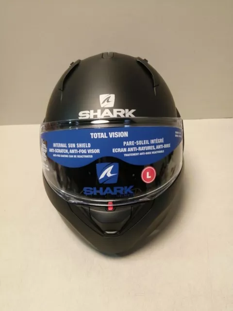 Motorradhelm Klapphelm SHARK Herren NC Motorrad Helm, Schwarz gr L