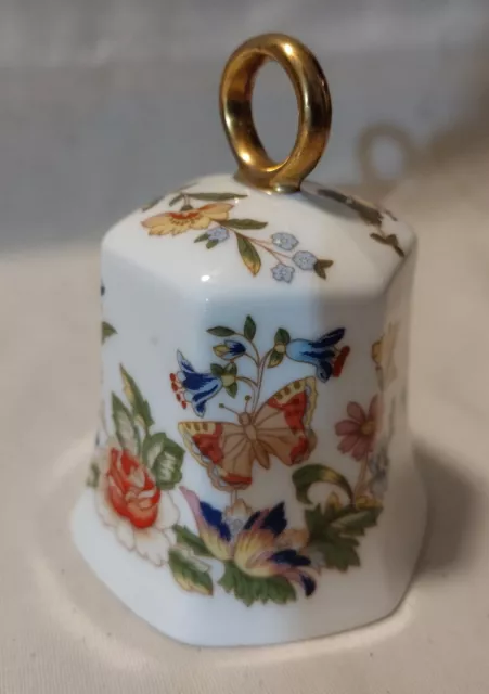 Vintage AYNSLEY PEMBROKE Fine Bone China Dinner Bell--3" High Vase--England