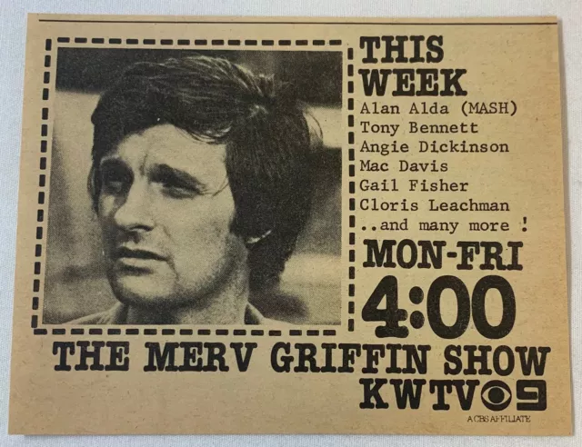 1975 Kwtv TV Ad ~ Alan Alda Su Il Merv Griffin Mostra