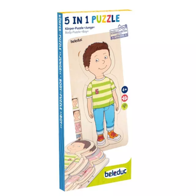Beleduc Lagen-Puzzle "Dein Körper" Junge Körperpuzzle Kinderpuzzle