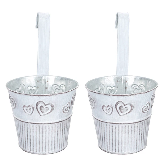 2pcs suspendus pots de fleurs balcon suspendu godets fleurs porte-fleurs pots