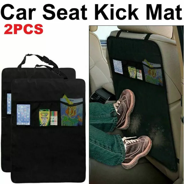 2 X Car Seat Care Back Protector Cover For Children Kids Kick Mat Mud Clean UK