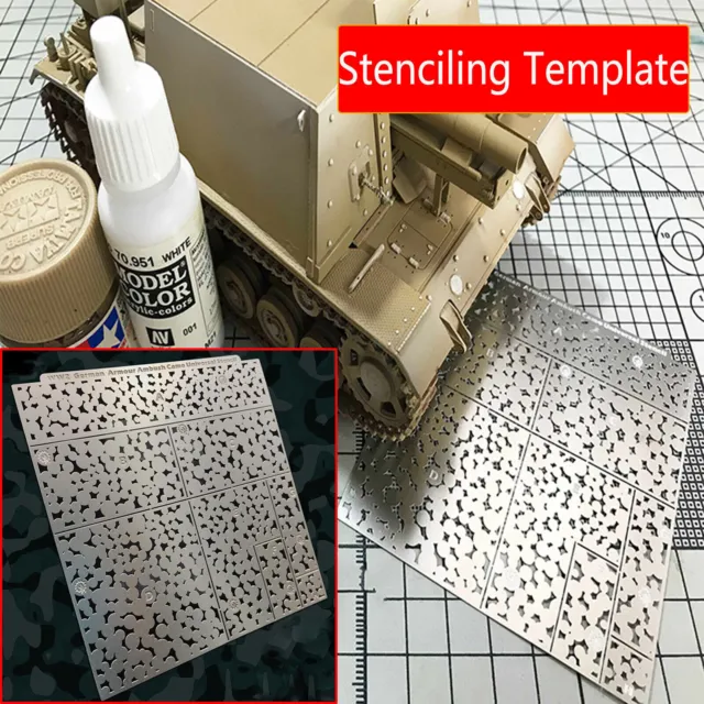 1/35  Militär Modell DIY Camouflage Leakage Spray Stenciling Template Kit