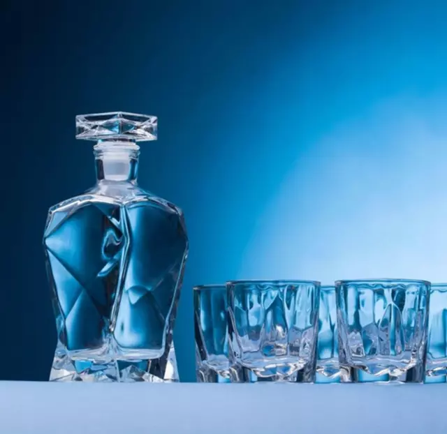 7 Tlg Whisky Karaffe mit Gravur & Gläser Set Gläserset Trinkgläser Trink-Glas⭐⭐⭐