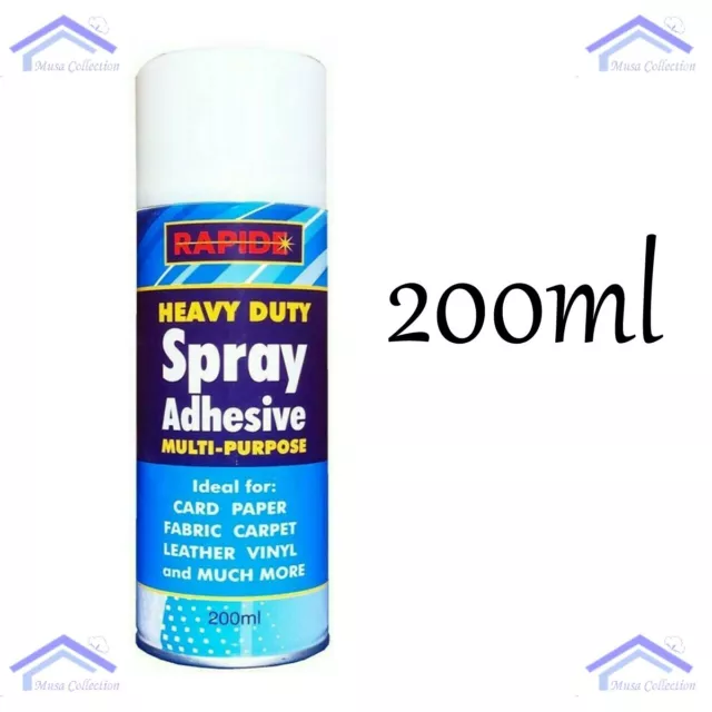 Multi Purpose Heavy Duty Spray Adhesive Glue Art Crafts Card Paper Leather 200ml