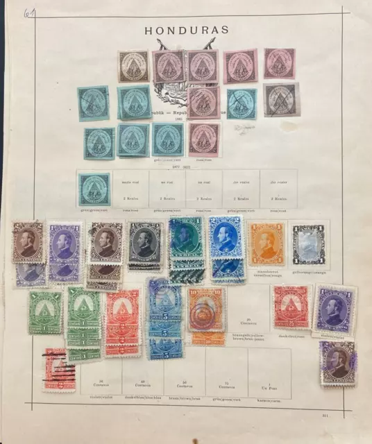 Honduras Briefmarken Sammlung, SEHR GUT, Honduras stamp collection, VERY GOOD