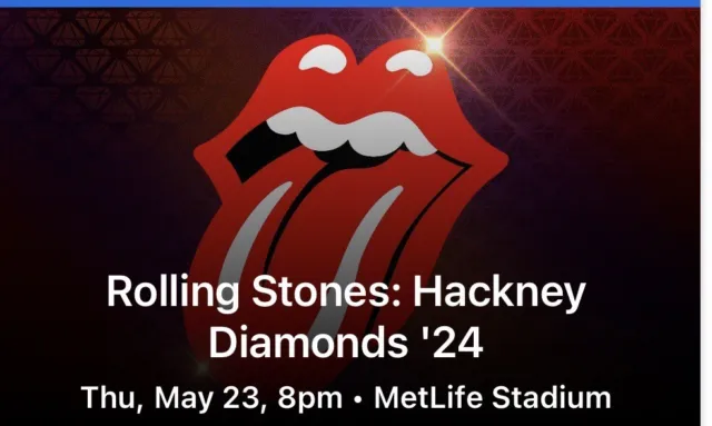 2 Rolling Stones Tickets Met Life Stadium, 5/23/24. 300.00 For Pair.