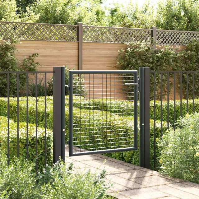 1928810 CANCELLO PER Giardino in Acciaio Zincato 100x125 cm Grigio EUR ...