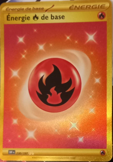 ENERGIA BASE FUOCO 230/197 • Rara Segreta Oro • Ossidiana Infuocata OBF POKEMON