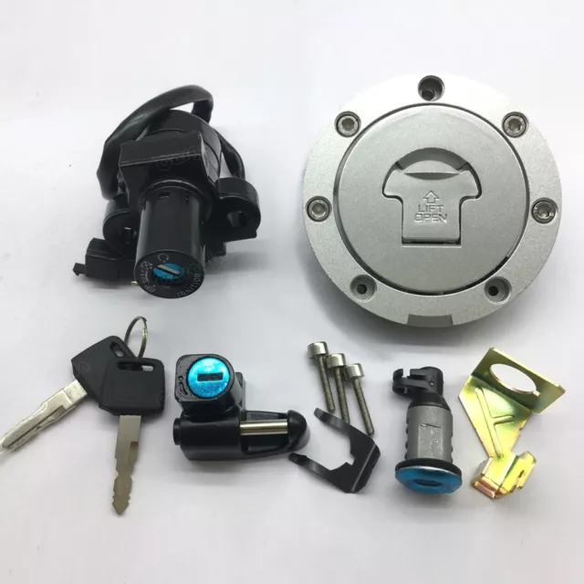 Ignition Switch Fuel Gas Cap Seat Lock Key Set For Honda RVF400/VFR400/NC30/NC35