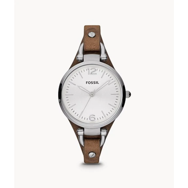 Fossil Georgia Brown Genuine Leather Watch