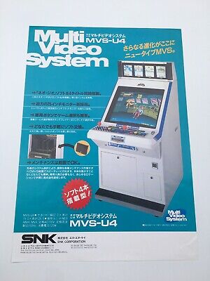 Jamma Mini Marquee Snk Neo Geo MVS Borne Arcade Jamma Artset Original Cabinet U4 