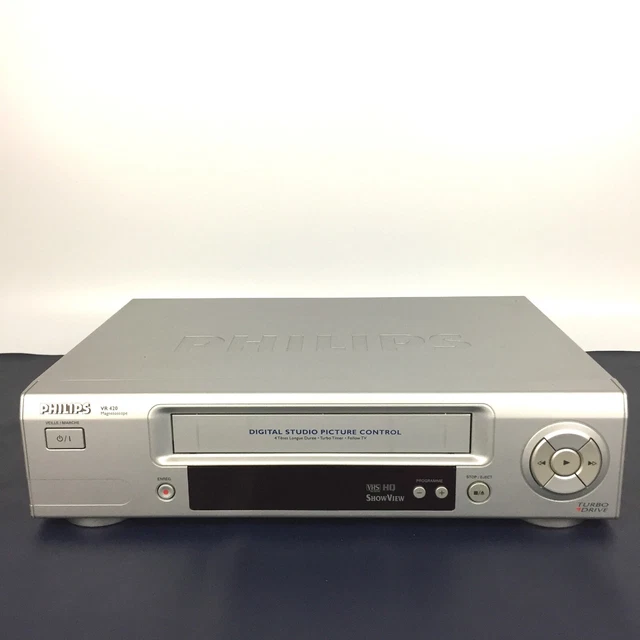 MAGNÉTOSCOPE PHILIPS VR 420 / Cassette VHS K7 VCR / Pal Secam EUR 99,99