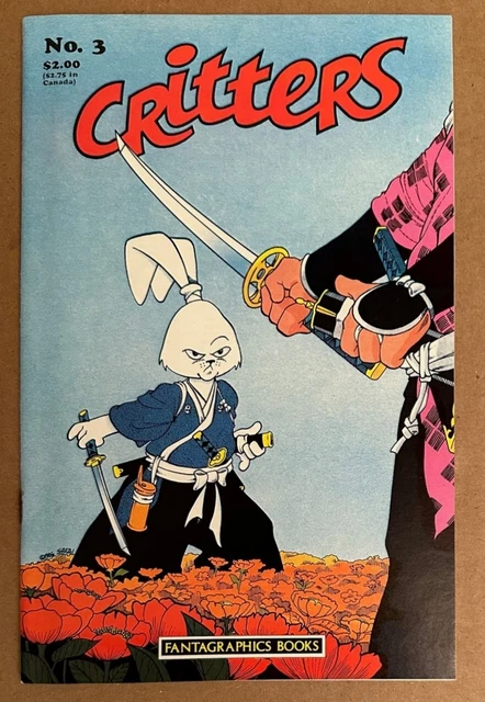 FANTAGRAPHICS CRITTERS #3 1986 Early USAGI YOJIMBO appearance STAN SAKAI