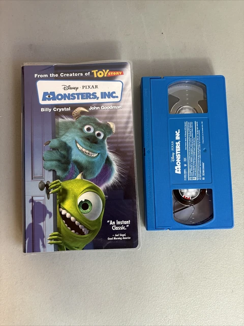 MONSTERS INC DISNEY Pixar (VHS, Clamshell) Blue VHS Original Inserts ...