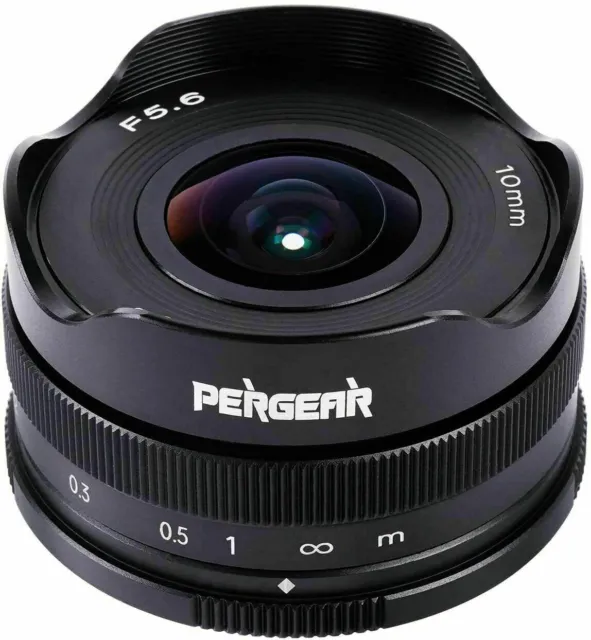 Pergear 10mm F5.6 Fisheye Wide Angle APS-C Lens For Sony E-Mount Camera A9 A7III