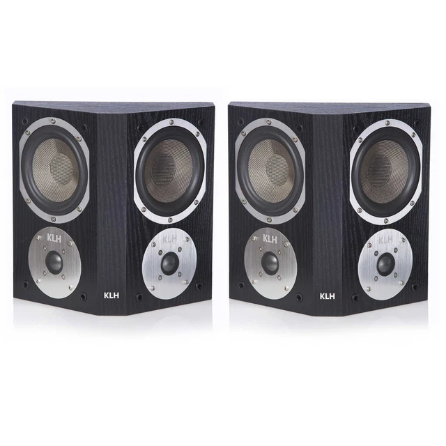 KLH Beacon Surround Speaker, Sold As A Pair - Black Oak