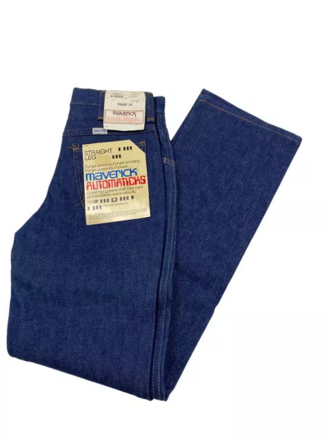 Maverick 80S AUTOMATICS Deadstock Denim Blue Western Jeans  Boys 14 Regular