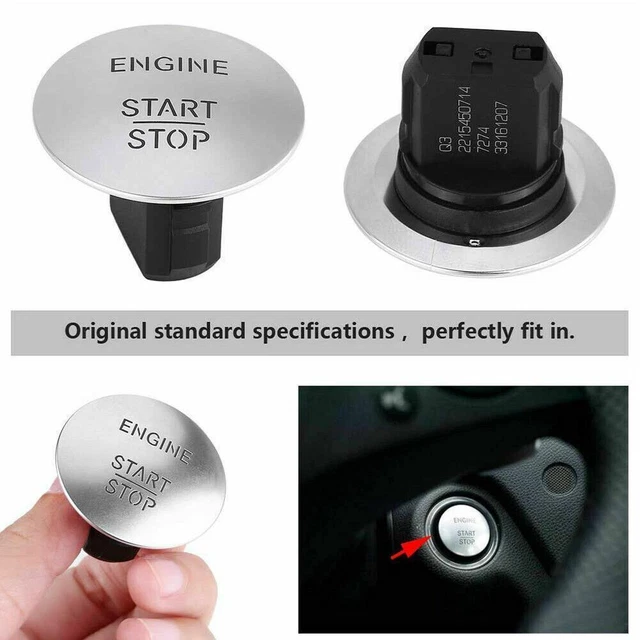 Bouton De Démarrage Sans Clé Universel 12V Pour Voiture - Installation Facile, étanche, En ABS Noir