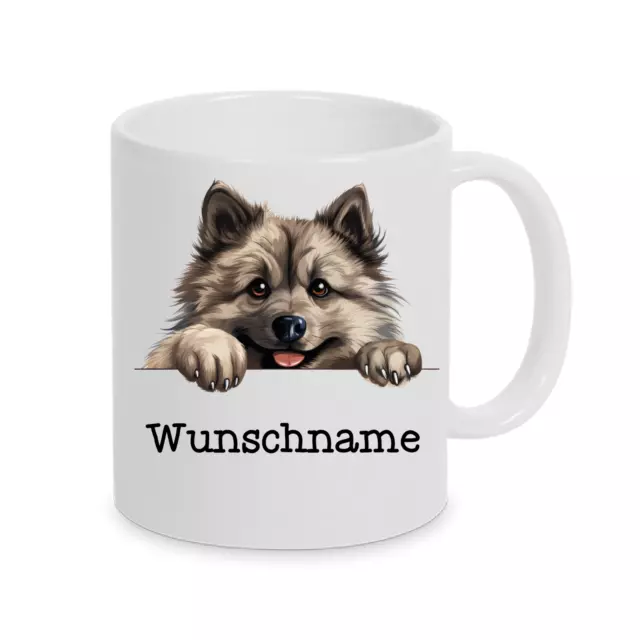 Wolfsspitz Dog Mom - Personalisierte Tasse mit Wunsch Namen oder Text