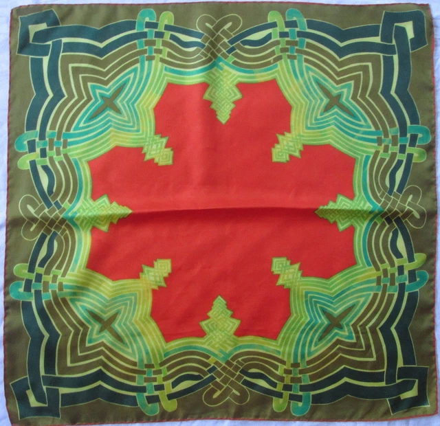 SUPERBE GRAND FOULARD ANA ANAKOS soie TBEG vintage