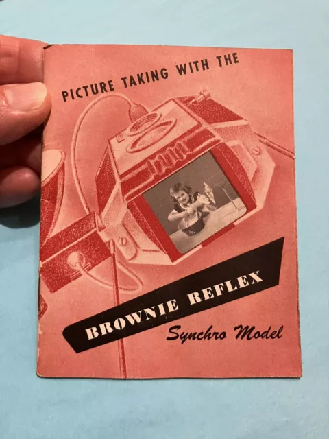 Vtg Eastman Kodak Brownie Reflex Synchro Model Camera Instruction Booklet 1950s