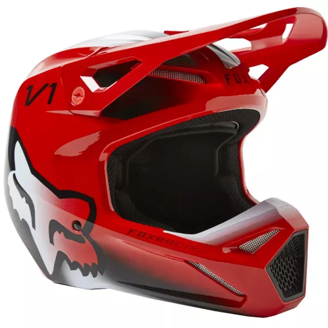 Fox Racing Mx23 V1 Toxsyk Fluo Red Mips Motocross Mx Helmet Rrp £199.99