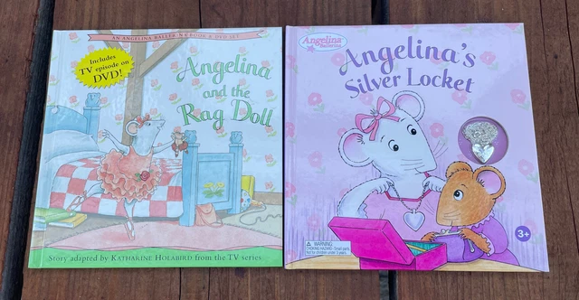 Lot of 2 HC Angelina Ballerina Books Angelina's Silver Locket and the Rag Doll
