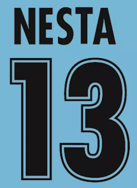 Maglia Lazio Nesta Nome Numero Calcio Lettera Calore Calcio H 98 Maglia