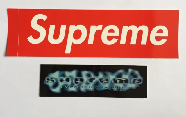 Supreme Box Logo und Supreme Everything Is Sh*t Aufkleber Original Authentisch Neu