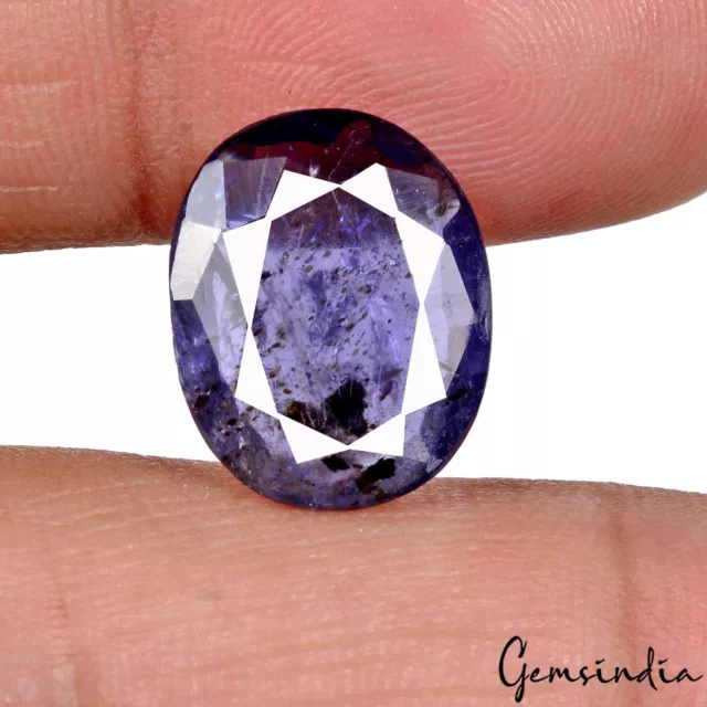 Natürlich Flashy Ovale Form Facettiert Iolite Sonnenstein für Schmuck ~ 5.40 CT