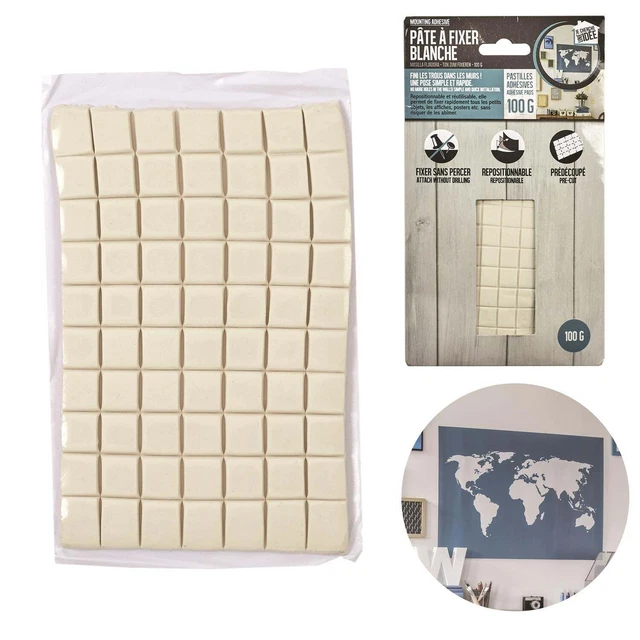 Pate A Fixer Reutilisable Blanche 100G