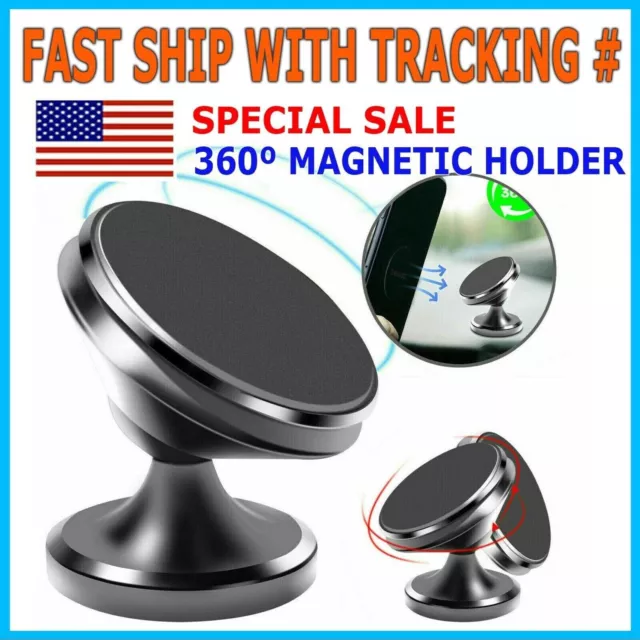 Super Magnetic Car Mount 360 Degree Dashboard Holder For Cell Phone Universal