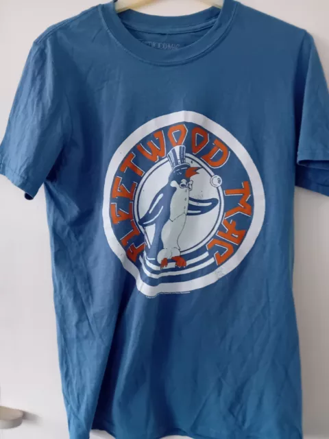 Official Fleetwood Mac T-Shirt - Rare 2018 Penguin Design - Blue, Size Small