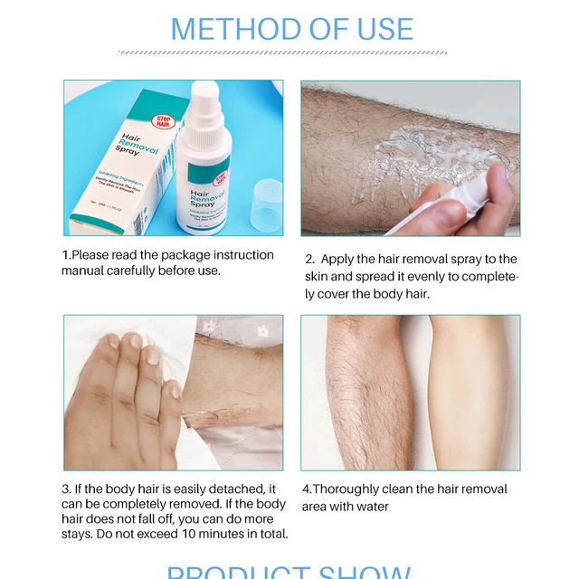 Lanthome Hair Removal Spray Painless Permanent Depilatory Cream Nourishin UK AUS