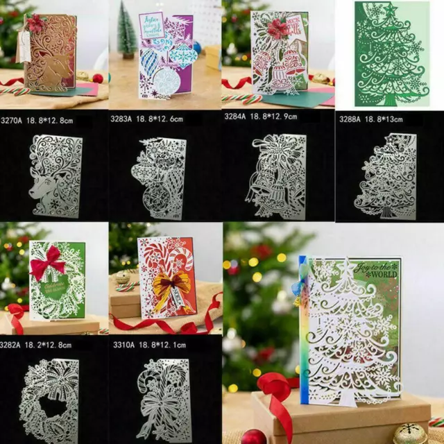 Paper Metal Cutting Dies DIY Christmas Tree Edge Scrapbook x1PCS/SET D2U5