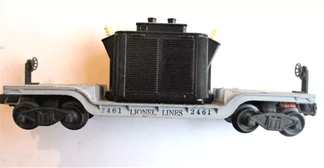 Lionel 2461 Post War Flat Car Depressed Black Transformer