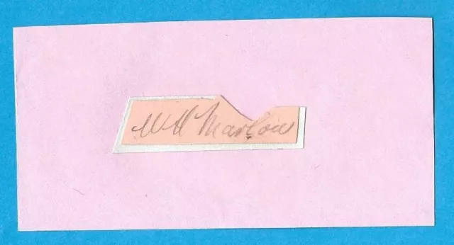 William Marlow Leicestershire Ccc 1931-1936 Rare Original Autograph Cutting