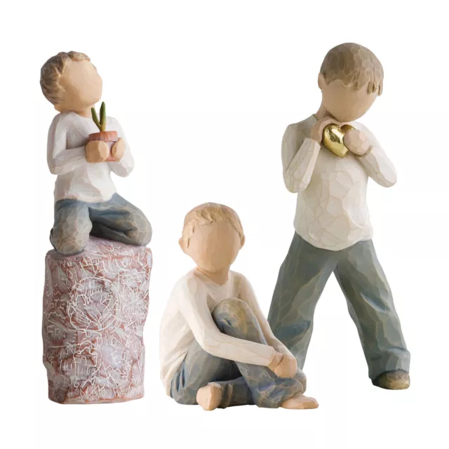 Willow Tree Figurines Set Siblings Three Brothers