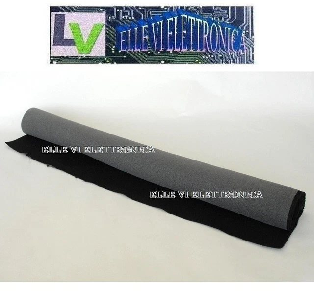 2339 RMS Telo Acustico Elasticizzato NERO Con Spugna Tela Acustica Rete 70X140