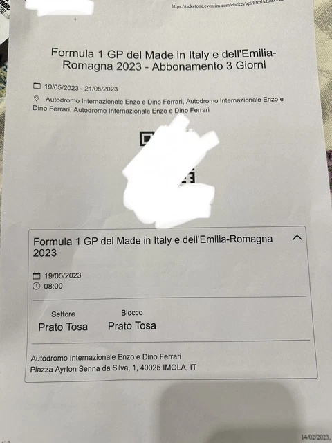 biglietti Formula 1